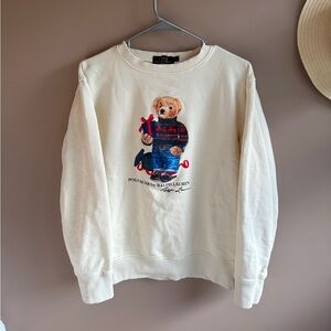 Ralph Lauren Christmas Bear Crewneck Sweatshirt, Large
